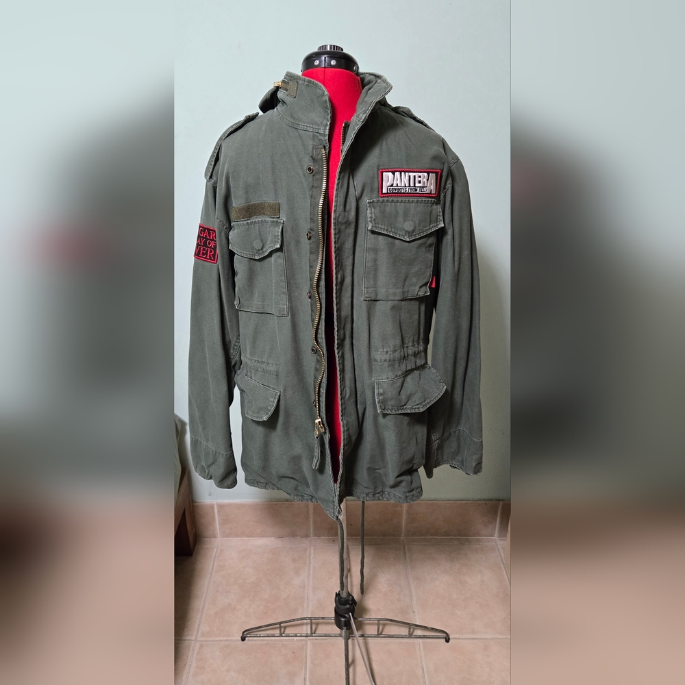 Official Band Merch: Pantera CFH Military Field Jacket (S) (Olive) Discontinued